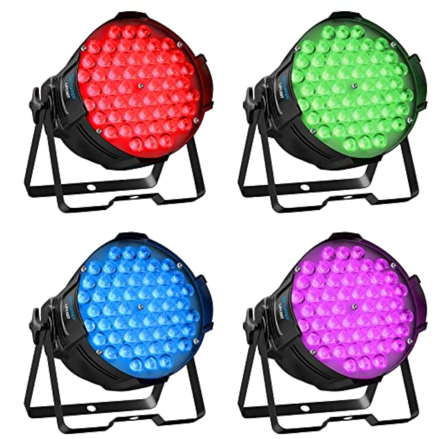 Dj Lights Dmx Sound Activated, 54 X 3W Led Par Lights Rgb Stage Light Dmx, Dj Par Lighting For Church, Concert, Wedding, Party, Bar, Stage Lighting (4 Packs)