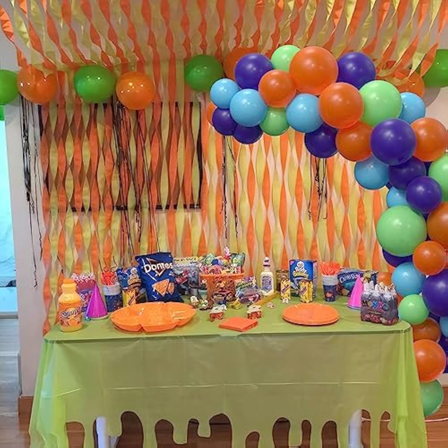 Cartoon Dog Party Supplies - 145 Pcs Cartoon Dog Theme Balloon Garland Arch Kit, Blue Orange Purple Green Latex Balloon Arch For Kids Adventure Dog Birthday Party Supplies Decorations