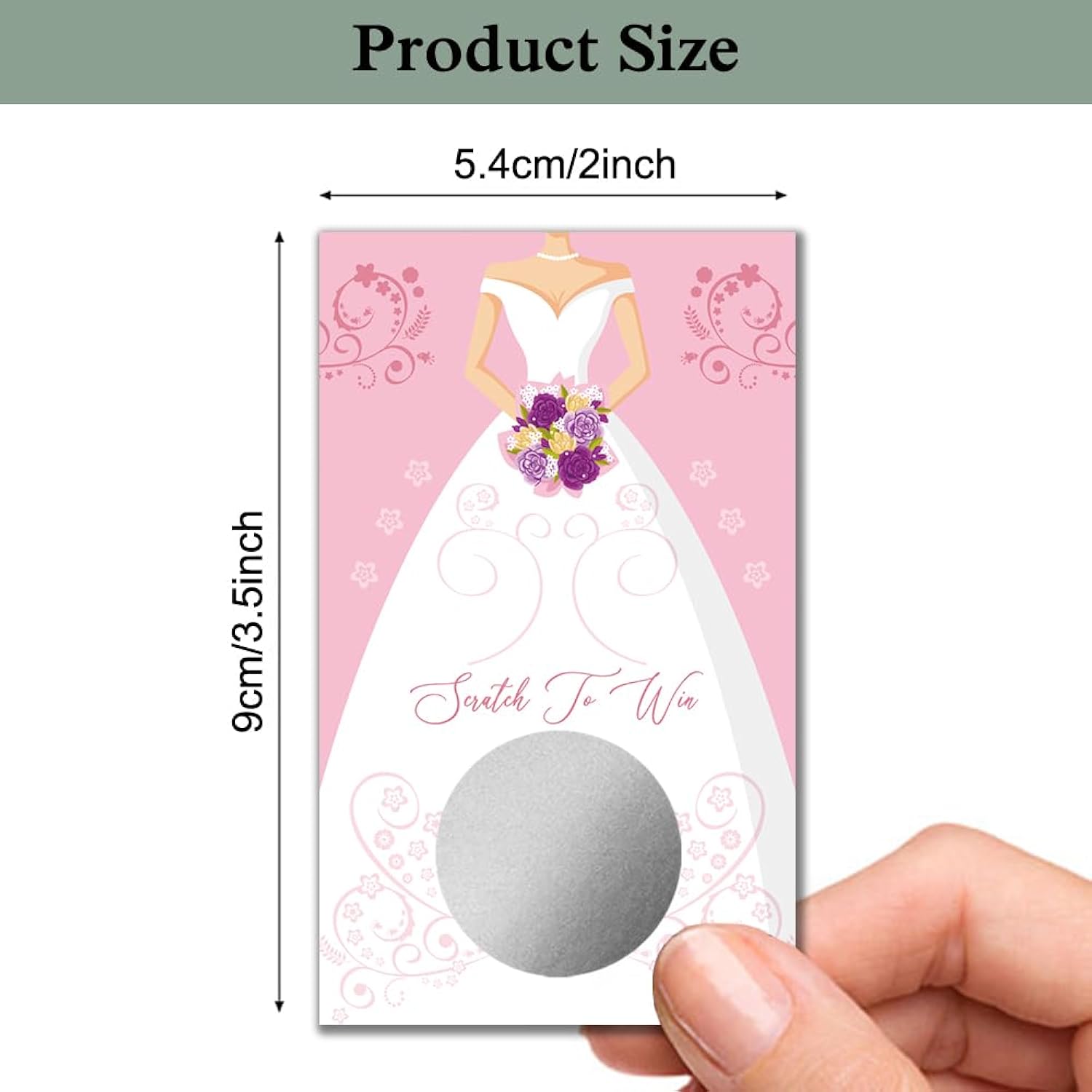 50 Pack Bouquet Wedding Dress Bridal Shower Scratch Off Game Cards For Country Wedding, Bridal Shower, Bridal Lottery Tickets, Wedding Shower Ideas, Bachelor Party Games, Baby Shower