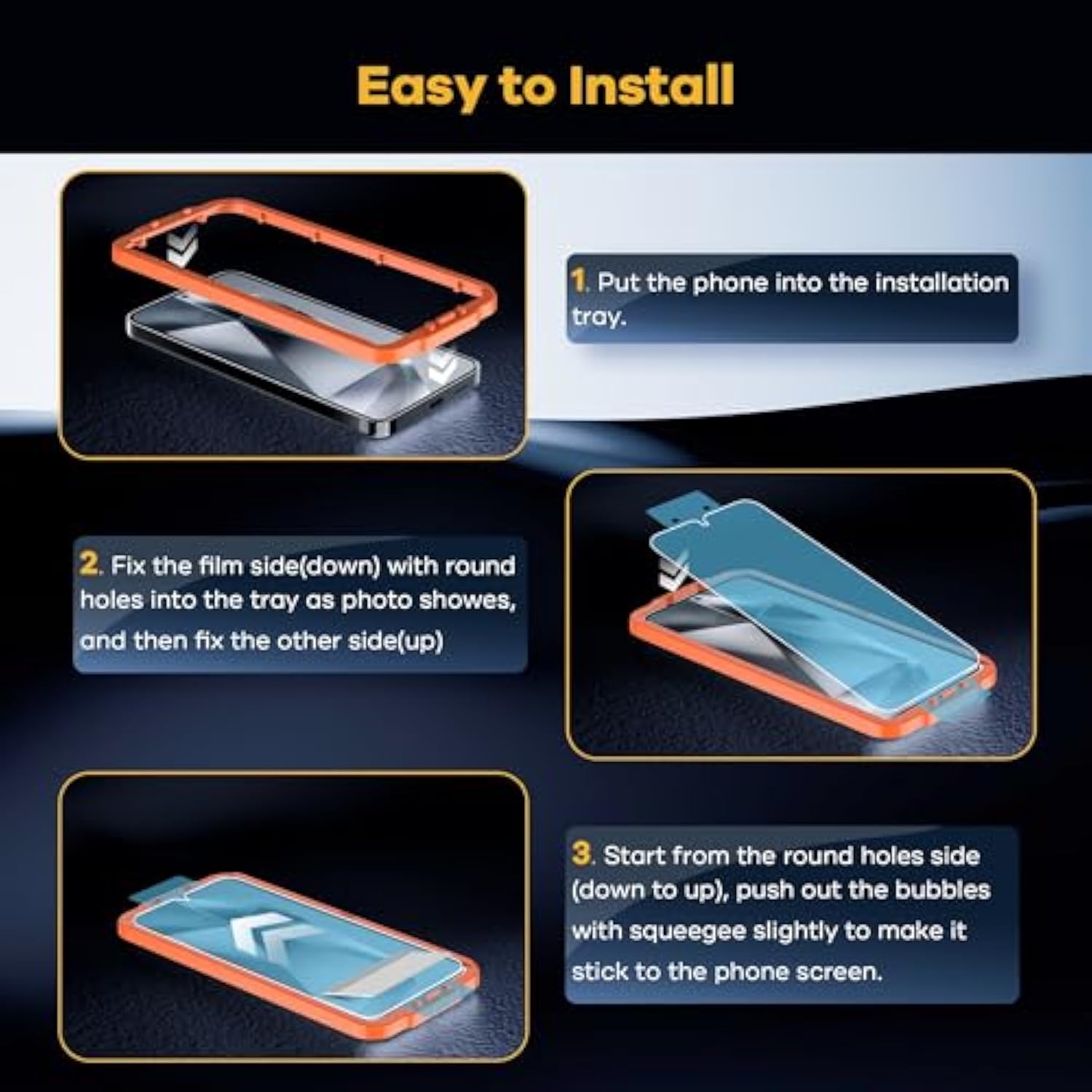 [4-Pack For Samsung Galaxy S25/S24 Screen Protector 5G [Not Glass] - Film For S24 And S25 Screen Protector [7H Hybrid][Fingerprint Compatible][Alignment Tool]