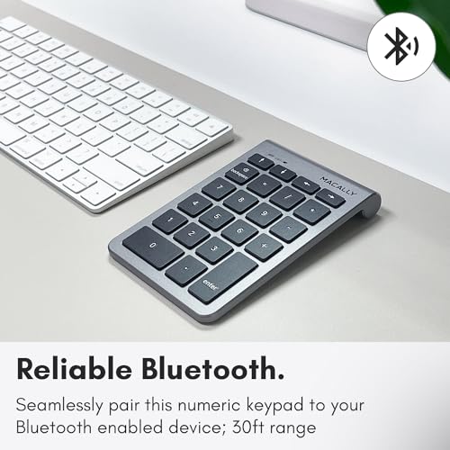 Bluetooth Number Pad For Laptop - Wireless Numeric Keypad - 22 Key Numeric Keypad For Data Entry, Numpad Compatible With Macbook, Ipad, Iphone, Ios, Laptop, Pc, Android