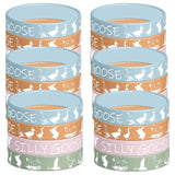 24 Pcs Silly Goose Theme Rubber Wristbands White Goose Decorations Birthday Party Favors Supplies Silicone Wristband