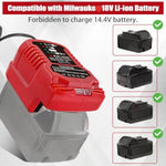 Replacement Charger For Milwaukee M18 18V, Battery Adapter For Milwaukee 18V Lithium-Ion Tools Battery Power Charger
