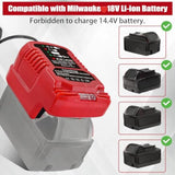 Replacement Charger For Milwaukee M18 18V, Battery Adapter For Milwaukee 18V Lithium-Ion Tools Battery Power Charger
