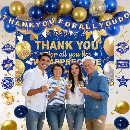 Employee Appreciation Decorations Boss Day Thank You for All You Do Banner