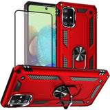 Samsung A71 5G Case, A71 5G Phone Case With Screen Protector, Military Grade Protective Cases With Ring For Samsung Galaxy A71 5G (Red)