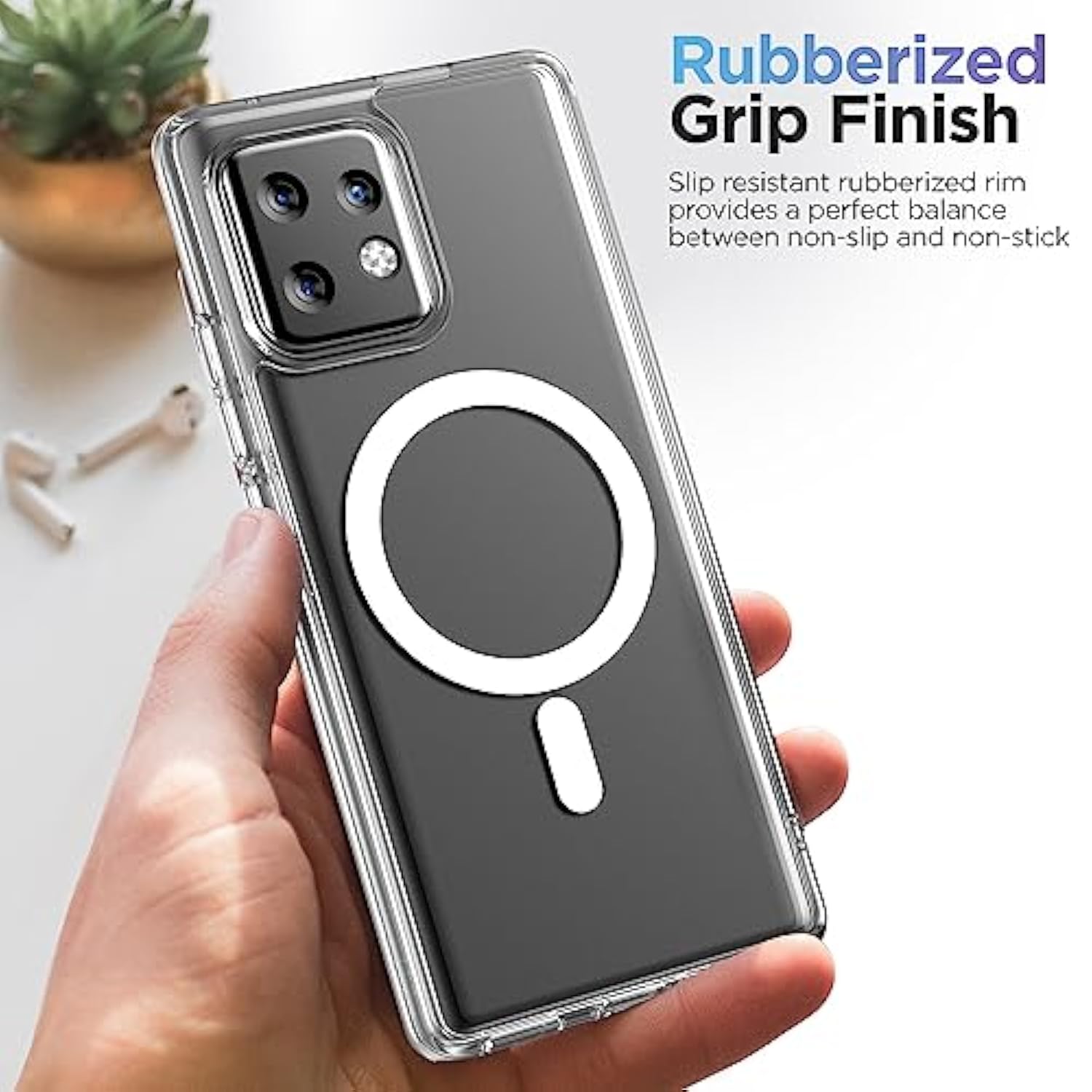 Magnetic Case For Motorola Edge Plus 2023 - Compatible With Magsafe, Charging And Phone Accessories (2023 Moto Edge+) Clear