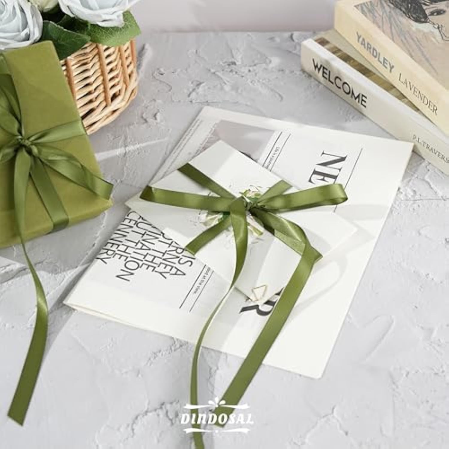 Moss Ribbon 1/2 Inch Moss Green Satin Ribbon Green Silk Ribbon For Wed