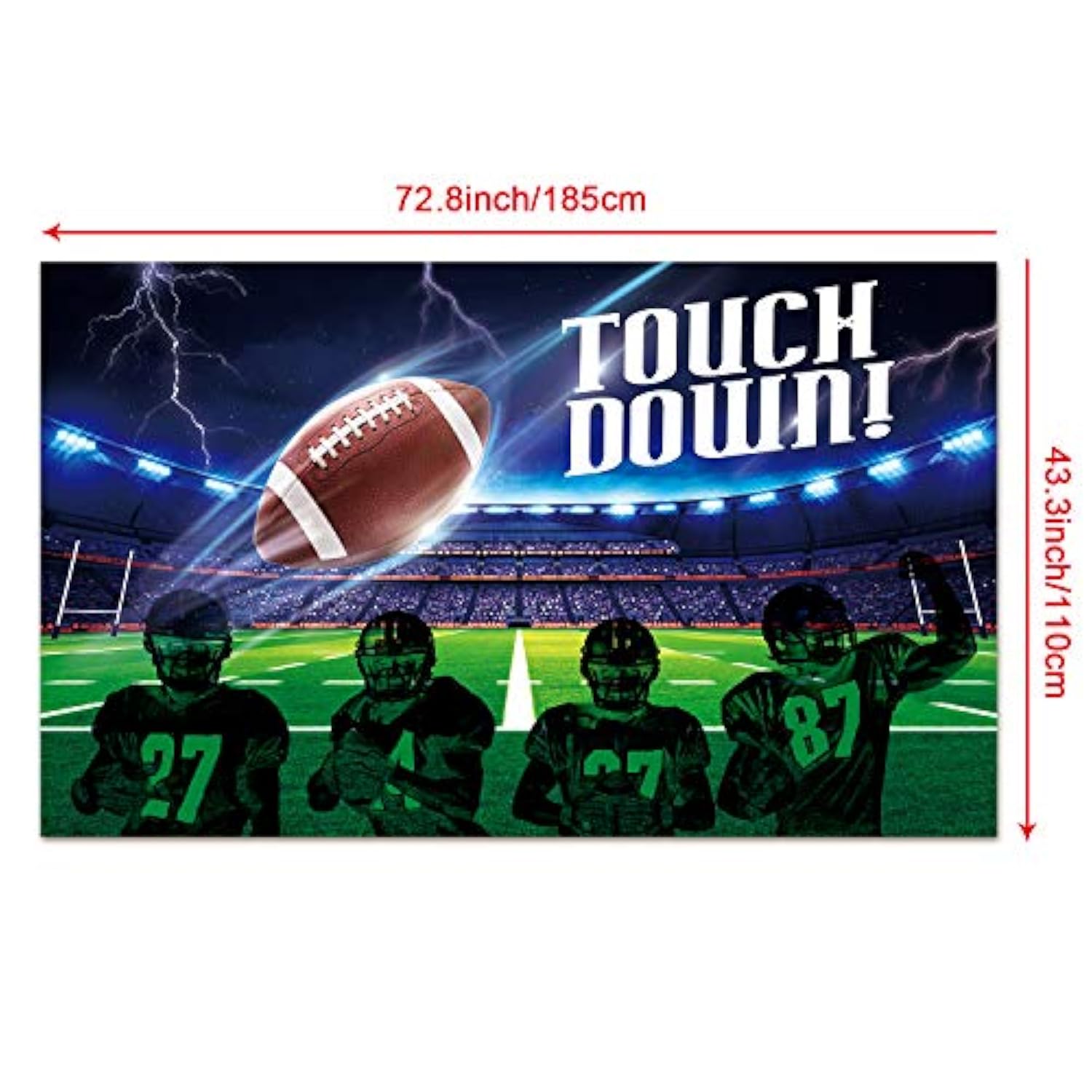 Football Party Decoration Large Fabric Scene Touchdown Photo Booth Backdrop Banner