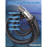 90 Degree Rca Cable Right Angle Subwoofer Cable Dual Shielded -16.5Ft/5M