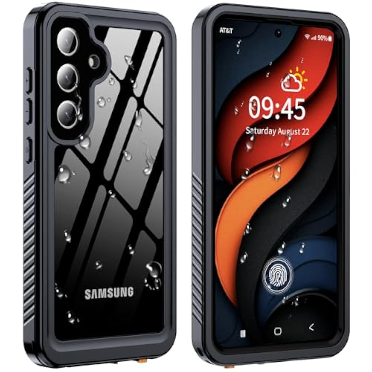 For Samsung Galaxy S25 Plus Case Waterproof,Ip68 Waterproof Dustproof Case With Built-In Screen Protector, Full Body Protective Phone Cover For Galaxy S25 Plus 6.6 Inch, Black/Clear