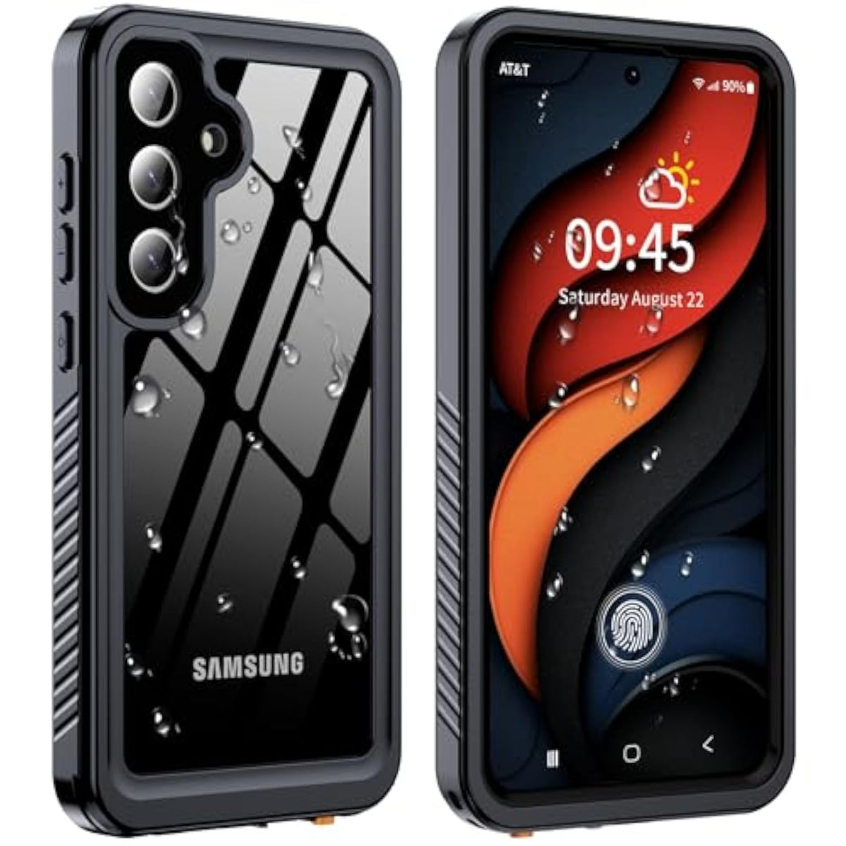 For Samsung Galaxy S25 Plus Case Waterproof,Ip68 Waterproof Dustproof Case With Built-In Screen Protector, Full Body Protective Phone Cover For Galaxy S25 Plus 6.6 Inch, Black/Clear