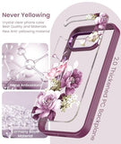 for Google Pixel 10A Case+Tempered Glass Screen Protector,Military Grade Protective Slim Soft TPU + Hard PC,Girls Women Crystal Clear Flower Pattern