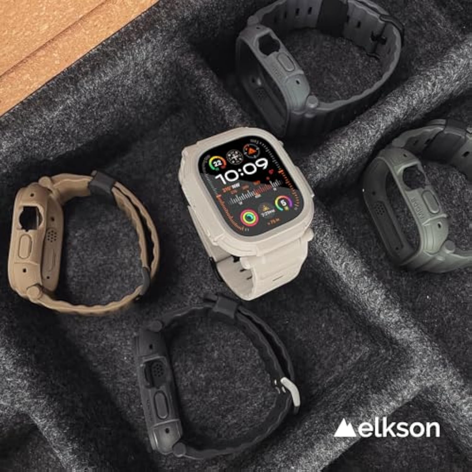 Band Case For 49Mm Apple Watch Ultra 3/2/1 With Screen Protector Tempered Glass, Quattro Pro Series Rugged For Iwatch Strap, Military Grade Durable Protective Bumper Cover, Shockproof, Black