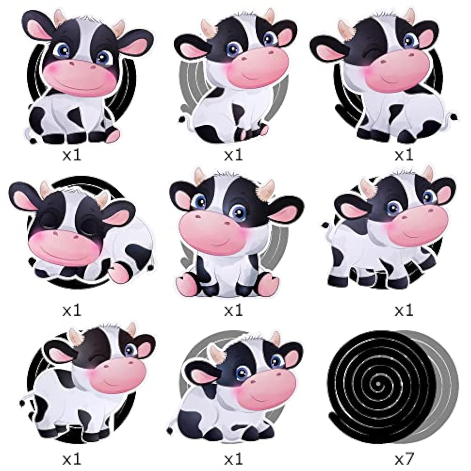 15Pcs Cow-Themed Hanging Swirls – Farm Animal Birthday Party Decorations for Kids