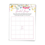 Love Is In Bloom Bridal Shower Bingo Game | Floral Wedding Shower Theme | Flower Bingo Party Cards | Set Of 24