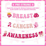 Breast Cancer Awareness Banner Breast Cancer Support Party Decorations October Breast Cancer Awareness Month Hope Courage Brave Party Supplies