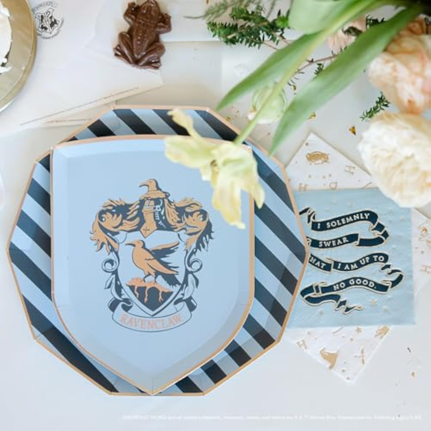 Harry Potter Paper Plates | Hogwarts House Large Paper Plates | Harry Potter Party Supplies & Decoration | Dinner Plates | Gifts For Birthdays, Christmas, And Holidays | 8 Pack (10.5")