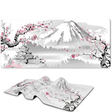Large Gaming Mouse Pad 31.5 X 11.8 Inches, Extended Anime Mousepad, Long Keyboard Mat With Non-Slip Base, Full Mouse Mat With Stitched Edges (Cherry Blossom Mountain)