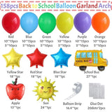 Back To School Balloon Garland Arch Kit, 158Pcs Rainbow Balloons With Theme Foil Balloons For Decoration, 100 Days Of School Graduation Party Supplies, Classroom Decor