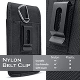 Cell Phone Holster For Galaxy S24+ Plus, S23+, S22+ Plus, S21+, S20+, S10+, S9+, A53, A52, A51, A50, Belt Holder Case With Clip, Carabiner, Id Card Pouch Cover (Fits Phone With Otterbox Case)