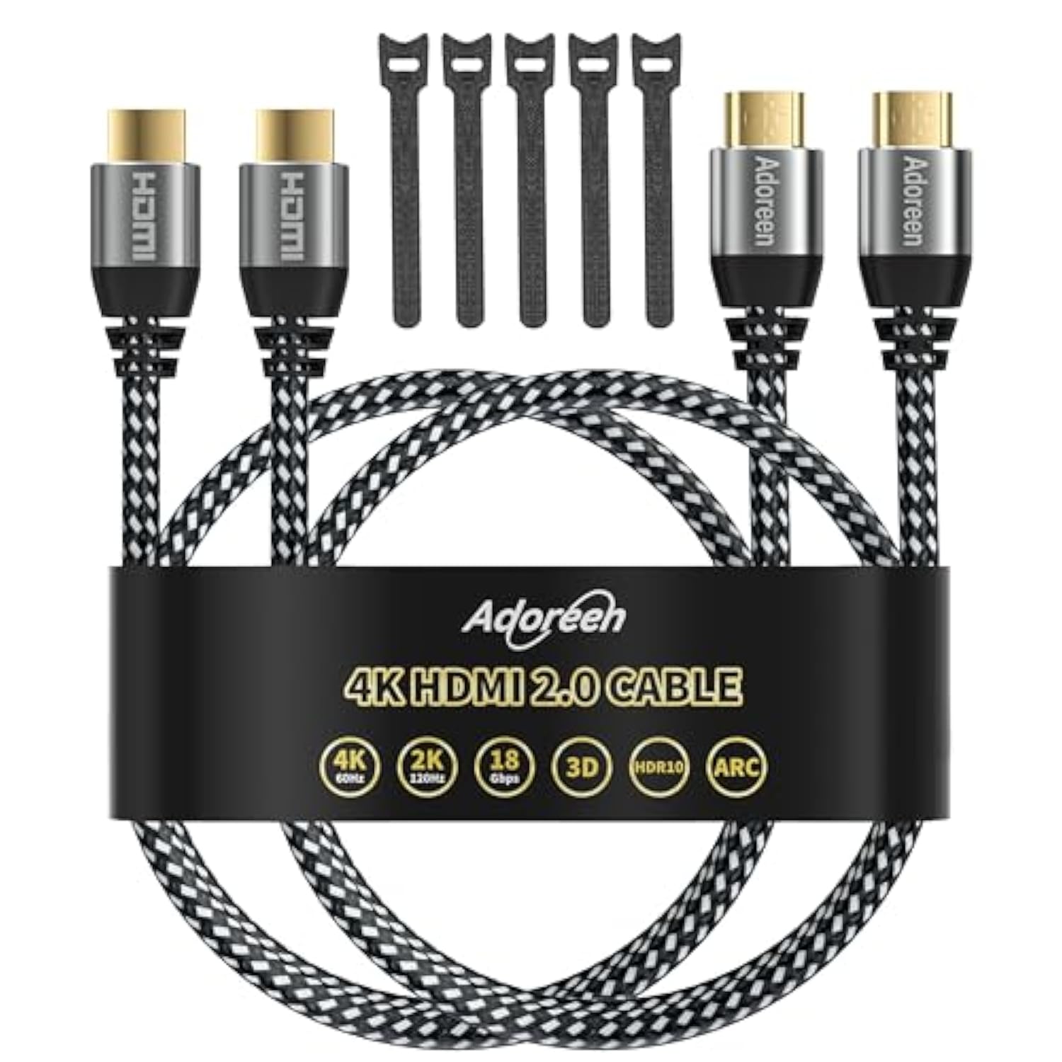 4K Hdmi Cable 8 Feet/2 Pack, High Speed 18Gbps Hdmi 2.0 Cable (1.5-60Ft), Hdr