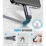 Usb Type C Cable 3.1A Fast Charging [3Pack,6.6Ft+6.6Ft+3.3Ft], Usb-A To Usb-C