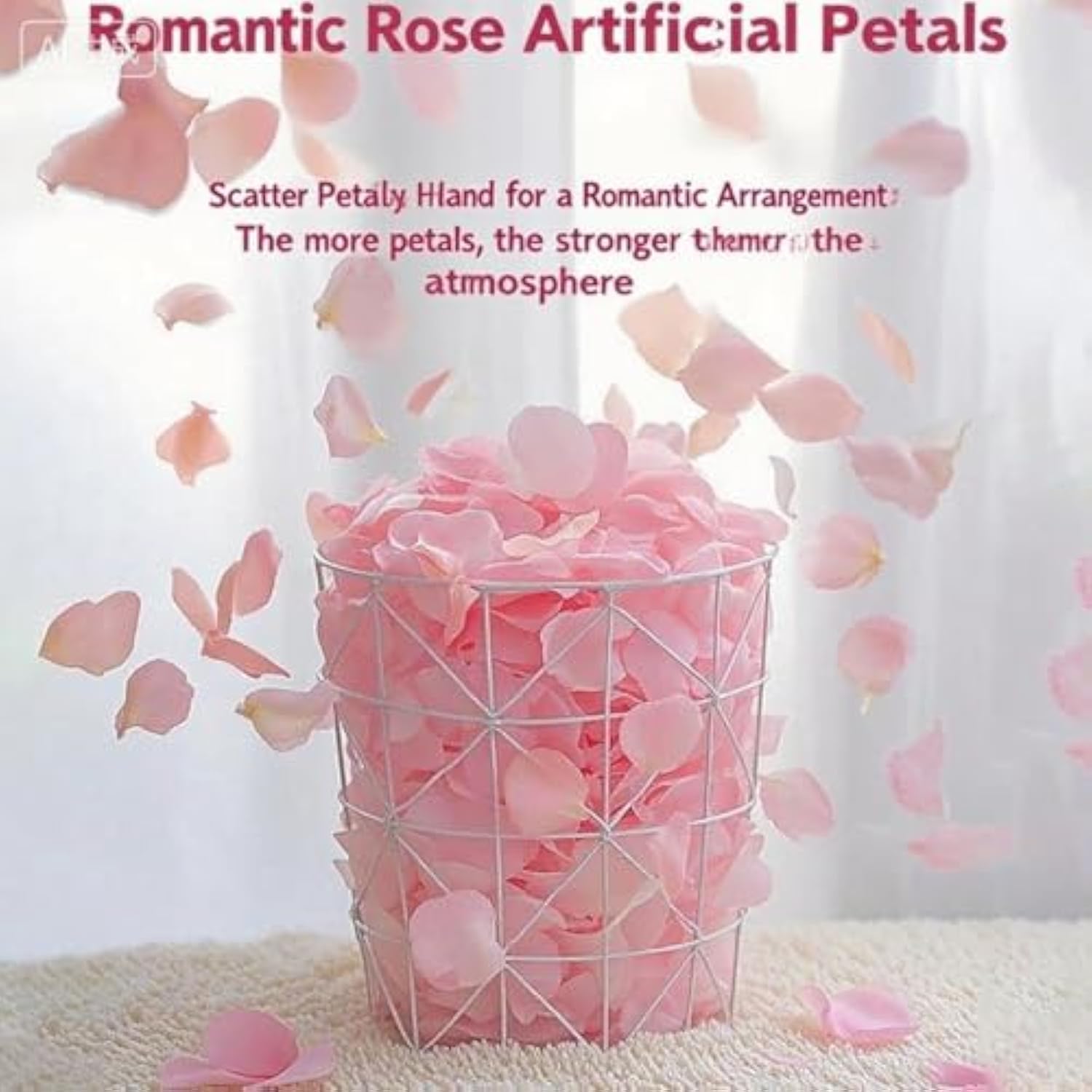 1000Pieces Of Simulated Rose Petals For Decoration, Suitable For Romantic Nights, Weddings, Events, Parties, Valentine'S Day, Bedroom Rose Petals,Simulated Flowers (Light Purple)