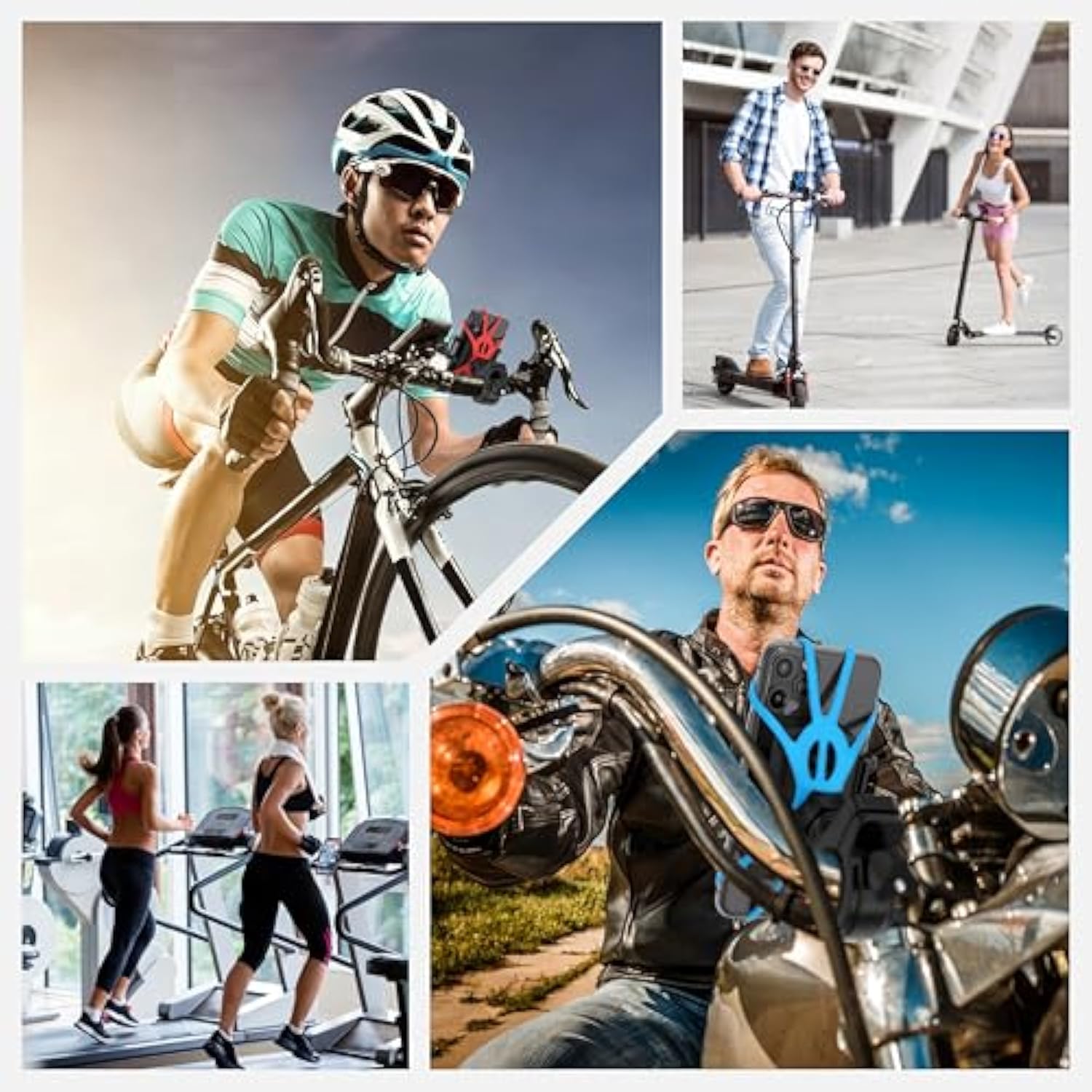 Premium Bike Phone Mount, Universal Holder for 4"-7" Phones, Tool-Free