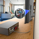 Rca Subwoofer Cable 90 Degree Rca To Rca Audio Cable 24K Gold-Plated Nylon Braided Double Shielded Digital Analogue Supports Amplifiers,Home Theater,Hi-Fi Systems,Subwoofer(10Ft/3M)