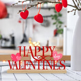 Metal Happy Valentine'S Day Sign, Valentines Day Decorations For Home, Party, Shelf, Mantel, Indoor, Valentine Heart Decor, Valentines Day Table Top Decoration (Valentine)