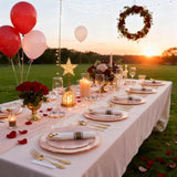 700Pcs Pink Plastic Plates-Dinnerware Sets For 100 Guests-200 Disposable Plates(10Inch,7Inch),300 Pink Plastic Silverware,100 Cups,100 Napkins For Wedding&Galentines Day&Easter Day