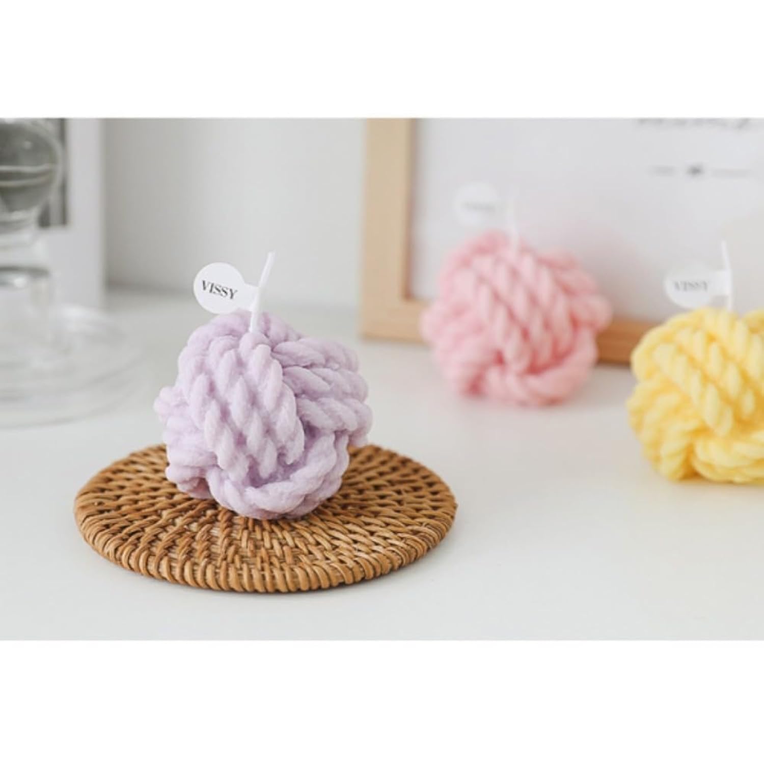 Decorative Candles Knot Candle Twisted Candles Aesthetic Candles - Cube Soy Wax Candles, Soy Wax Scented Candle For Valentine'S Day Birthday Wedding 2 Pack