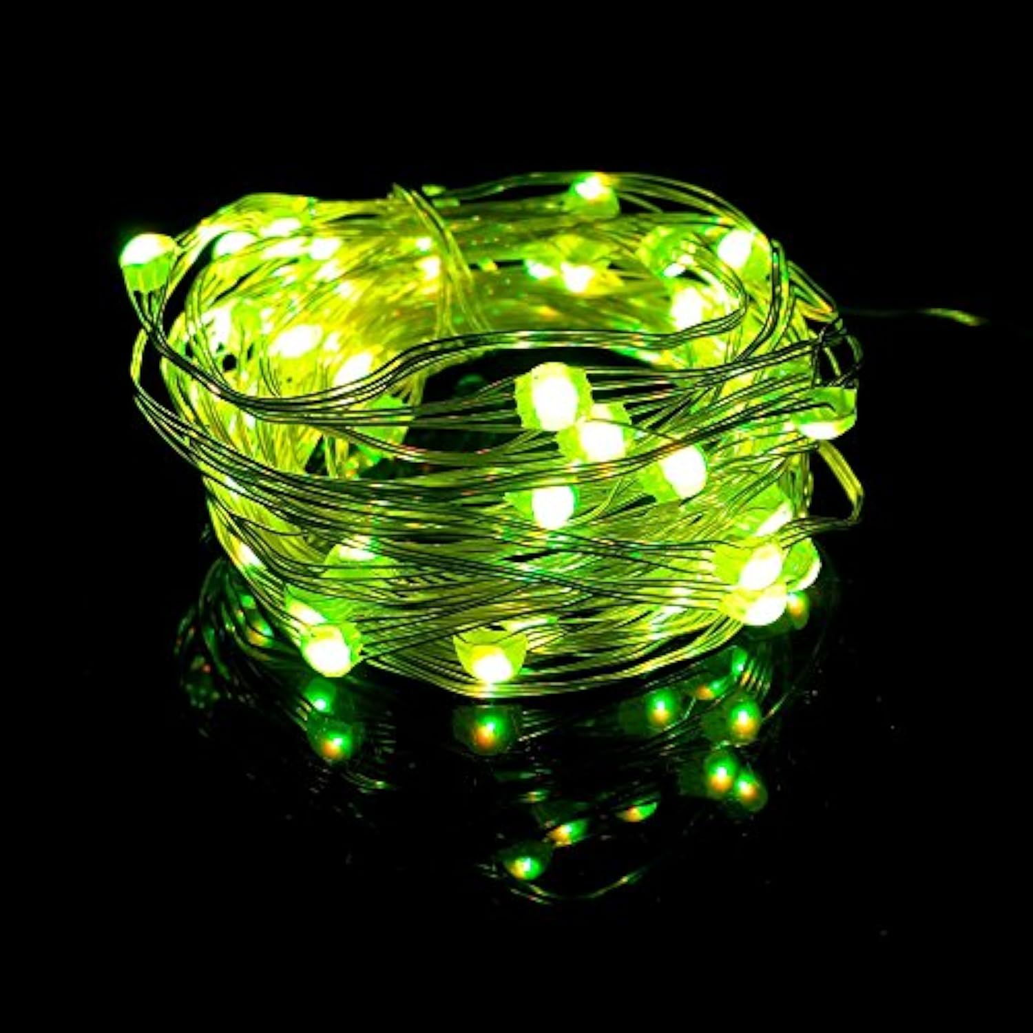 2 Pack Multi Color Changing String Lights,Battery Powered Led String Lights With Remote,50Leds 16Ft Silver Wire Lights F