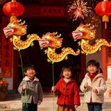 6 Pc Chinese Dragon Foil Balloons Lunar New Year Party Decoration Yellow