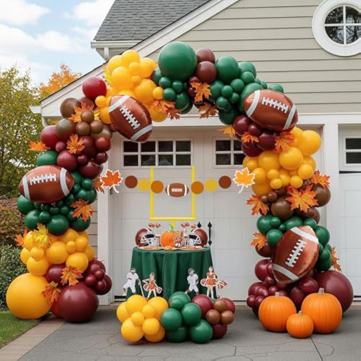 Football Party Decorations Balloon Garland Arch Banner Foil Balloons Game Day Decor