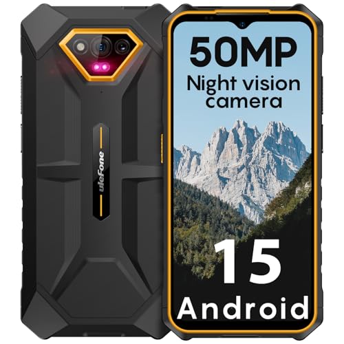 Armor X13 Rugged Phone, 12+64GB, 50MP Rear Camera, 24MP Night Vision Camera, Android 15 OS Rugged Smartphone, 6.52 Screen, 6320mAh, NFC, GPS, Dual 4G