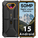 Armor X13 Rugged Phone, 12+64GB, 50MP Rear Camera, 24MP Night Vision Camera, Android 15 OS Rugged Smartphone, 6.52 Screen, 6320mAh, NFC, GPS, Dual 4G