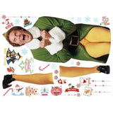 Buddy The Elf Giant Peel And Stick Wall Decals, Christmas Window Sticker Art, Holiday Room Decoration