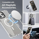 Clear Bounce Case For Iphone 15 Pro Max Titanium Compatible With Magsafe, Shockproof Protective [Non-Yellowing] [Military Grade] Magnetic Mag Safe Hard Phone Cover For Iphone 15 Promax