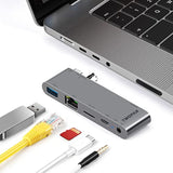 Usb C Hub For Macbook Pro M2 Pro/Max 14/16 Inch, 5-In-1 Usb C To Ethernet Mult