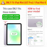 Fintie Case for iPad Mini 6 2021 - [Tuatara Magic Ring] 360 Degree Rotating Gr