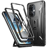Revolution Case For Oneplus Nord N30 5G, [20Ft Mil-Grade Drop Tested], Full-Body Rugged Dual-Layer Shockproof Protective Cover With Kickstand And Built-In-Screen Protector, Black