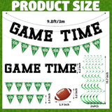 41 Pcs Football Hanging Swirl Banner Decorations Football Party Decoration Kit Include Game Time Pennant Banner Hanging Spirals For Game Day Sport Tailgate Party Supplies