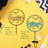 Graduation Cake Topper Gold Acrylic Cake Topper Congrats Grad You Did It Congratulations 5 Design Table Centerpiece Sticks Grad Party Food Appetizer Picks For Cakes Decor Supplies, 10Pcs