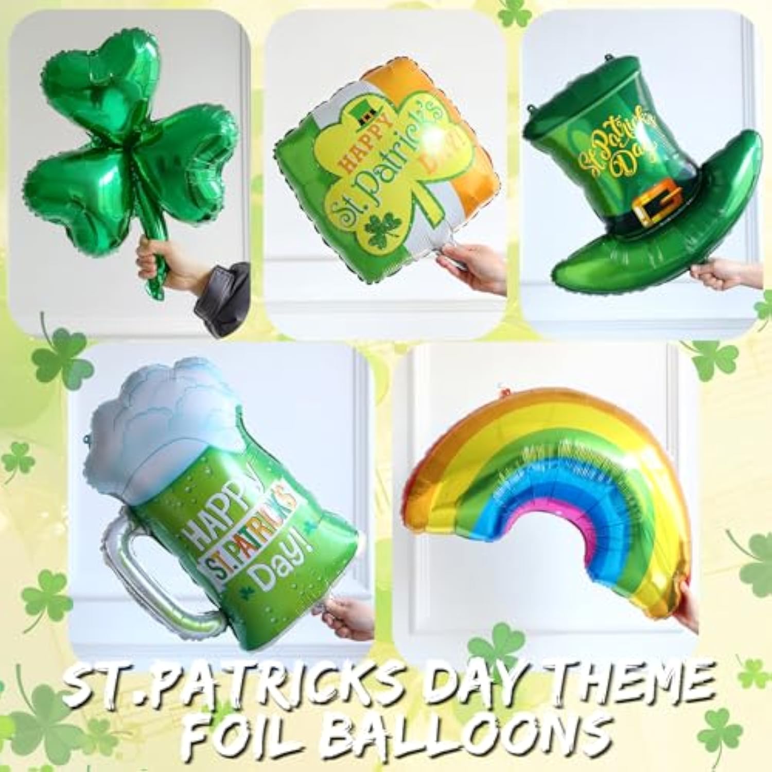 St. Patricks Day Balloon Arch Kit 157Pcs Green Gold Lucky One Balloon Garland Shamrock Rainbow Foil Balloons Saint Patricks Day Party Decorations Gifts Spring Irish Party Supplies Neon Green Balloons