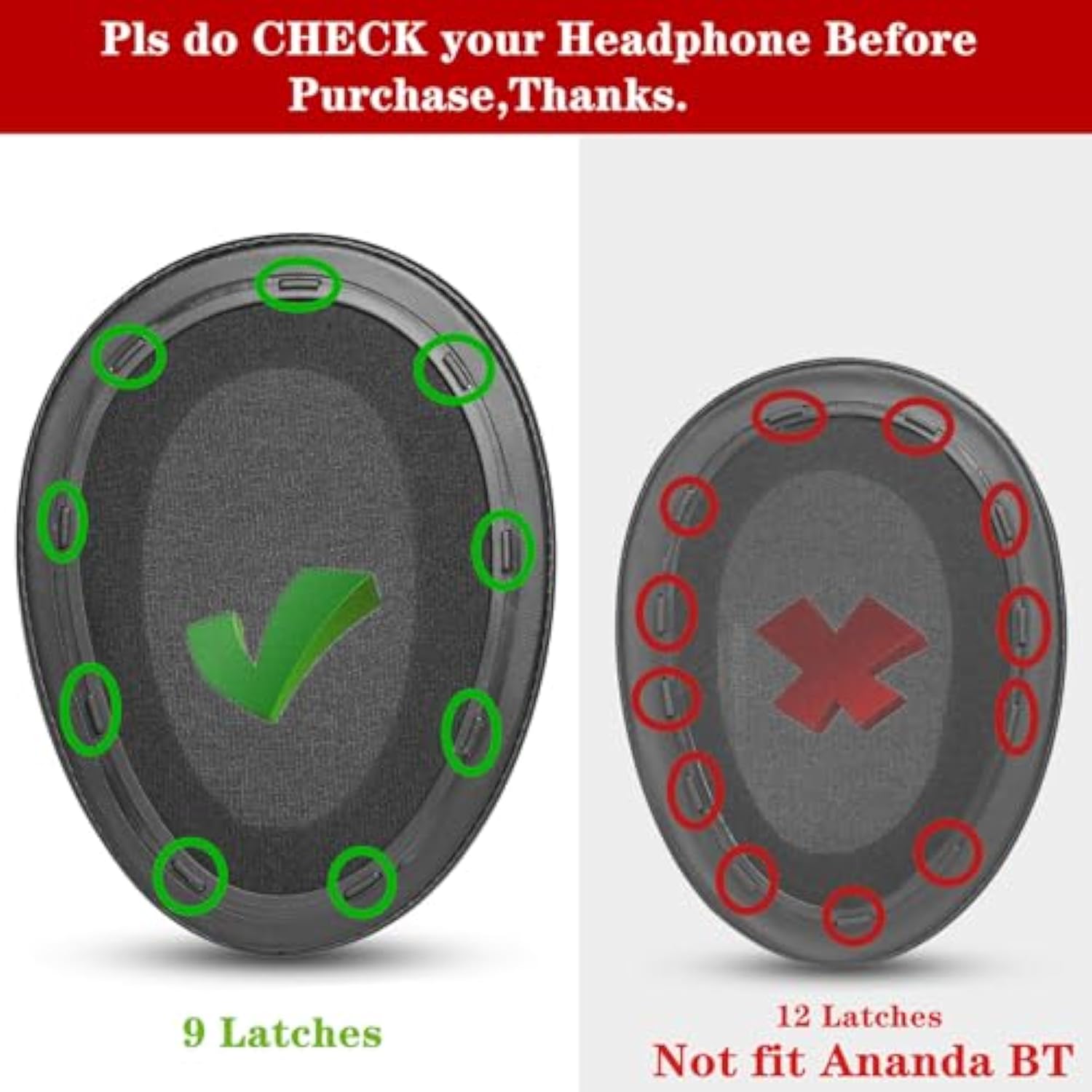 Cushion Ear Pads Compatible With Hifiman Ananda Nano Arya Ananda Edition Xs Edition X He1000Se He1000 V2 Jade Ii Headphone Replacement Earpads (Refer To Figure 2)