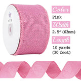 Pink Burlap Ribbon 2.5 Inch Natural Jute Burlap Ribbon Light Pink Ribb