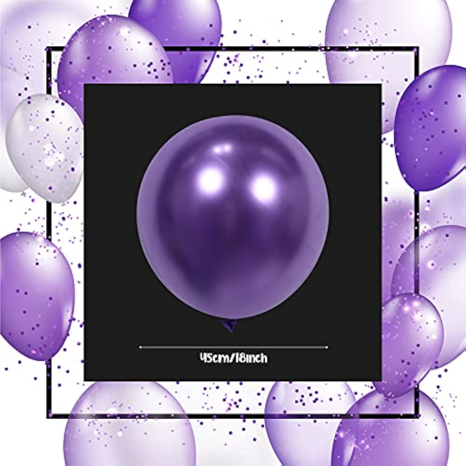 6 Pieces 36/ 18 Inch Giant Metallic Balloons Extra Large Latex Jumbo C