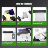 H1 Tattoo Stencil Printer For Tattooing,Wireless Bluetooth Tattoo Printer Machine,Portable Thermal Printer Copier,10 Transfer Papers,Compatible With Smartphone & Pc